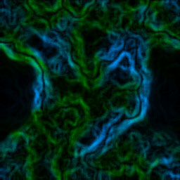 Stringy Green Blue Plasma