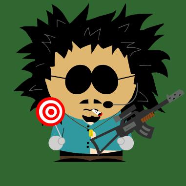 'South Park' Ninja (anyone who knew me in my teens will recognise the designer hairstyle...)