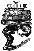 [loaded with books]