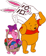 Pooh and Piglet with basket