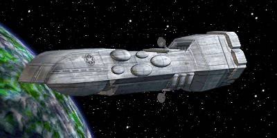 Hospital Cruiser orbiting Carida