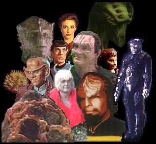 collage of Star Trek aliens.