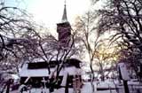 A Maramuresan church in the winter.