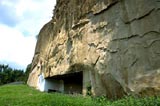 A church built in a cave.