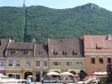 Brasov houses and the Tampa behind. This is one of my favorite photos from this holiday.