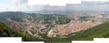 A panoramic view of Brasov from atop the Tampa. This is the small 70k version.