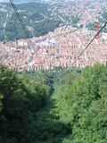 A cablecar view of Brasov.