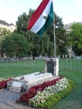 1956 memorial just outside the Parliament building. In 1956 Hungary went through a bloody anti-Communist revolution where many people died. The Commies won. :-( Hungary has been free of Communism since 1989.