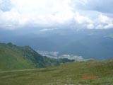 Sinaia seen from the peak, about 6000 ft up.