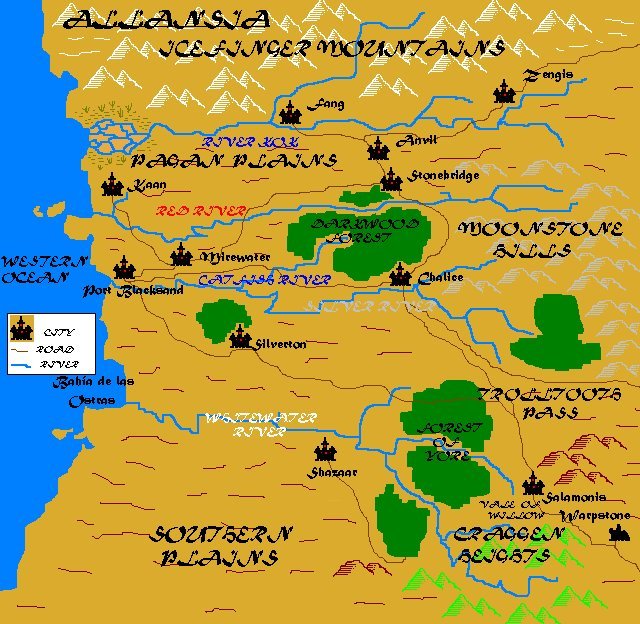 Mapa de Allansia