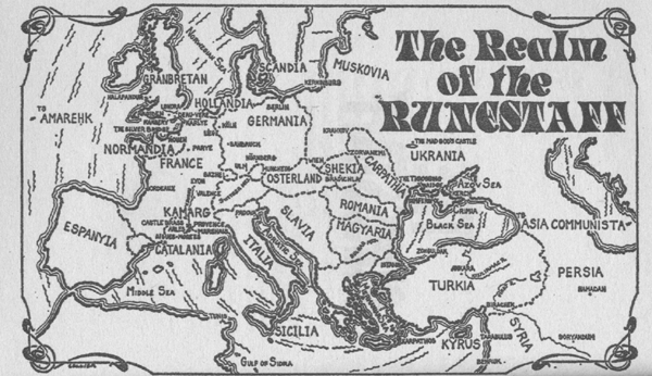 Mapa de la Europa de Hawkmoon