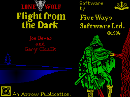 Pantalla de carga de  'Flight from the dark' de Lobo Solitario