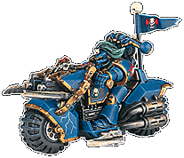 A Chaos Space Marine Biker