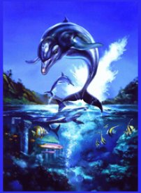 Blu Jumping Dolphins Fantasy