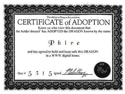 Adoption Certificate