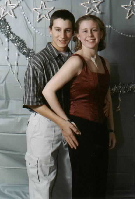 Ian and I at the First Annual Snow Ball at school, December 2000