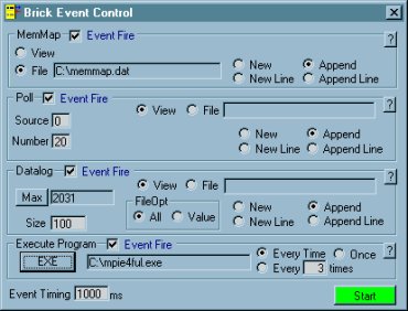 Event Control window