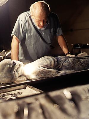 Arlinsky examined the alien