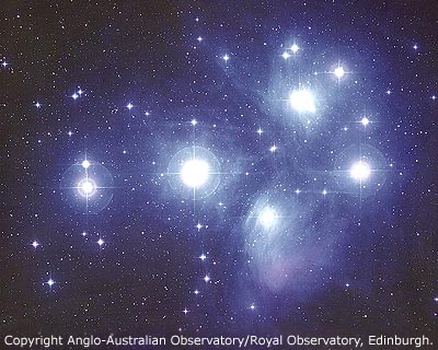 M45, the Pleiades and their reflection nebulae