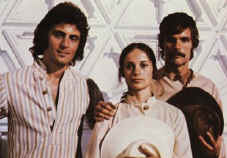 The regular cast of The Starlost; Devon, Rachel and Garth