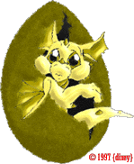 Baby Gold Dragon in Egg