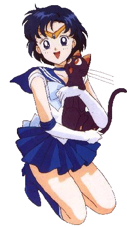 Sailor Mercury with Luna