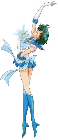 Sailor Mercury on Tiptoe