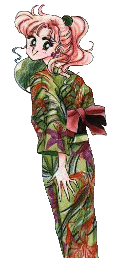 Manga Lita in a Kimono