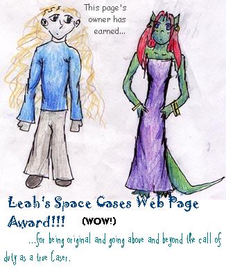 Leah's Space Cases Webpage Award