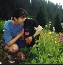 Libby and her 'mom' out for a hike.