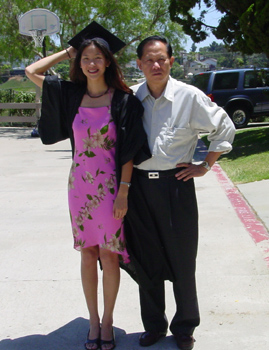 me and dad before the ceremony, outside my apt, June 2001