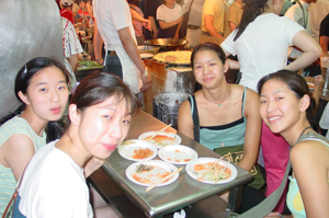 Night Market with cousins, Taipei, Taiwan