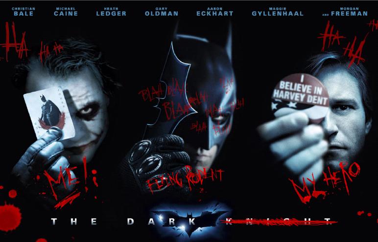 The Dark Knight - Christian Bale, Heath Ledger, Aaron Eckhart and Maggie Gyllenhaal