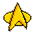 yellow star trek badge