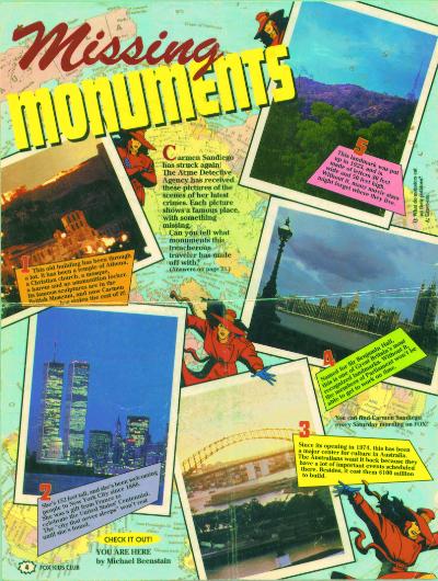 Missing Monuments