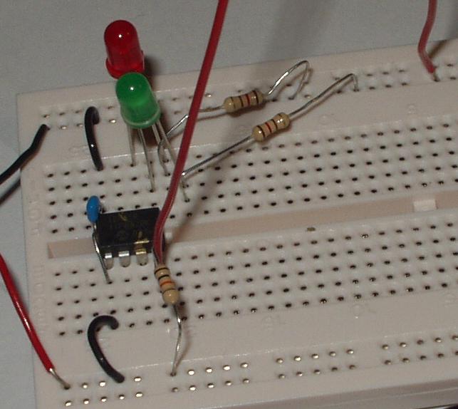 Push Button Switch LEDs breadboard