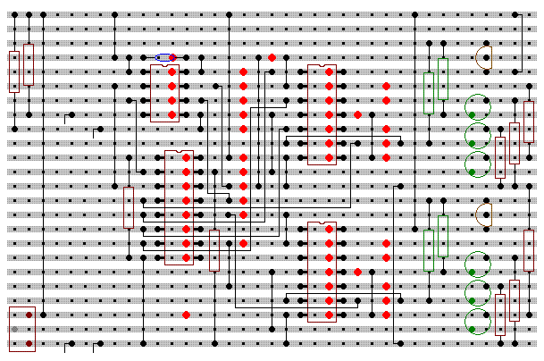 Traffic Light Junction Simulator stripboard layout