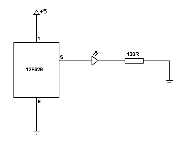 Single LED Flasher diagram