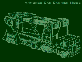 Ultra Magnus in Armored Car Carrier Mode