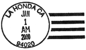 La Honda Postmark