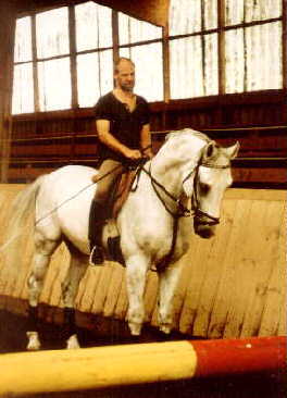 Author on German Horse