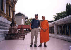 Mike & Buddhist monk