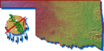 State Symbol and Relief Map of Oklahoma