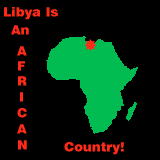 Libya on the map of Africa