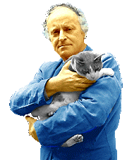 Brodsky with a cat