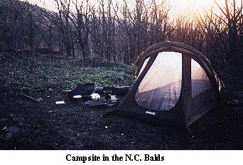 Campsite in the NC balds