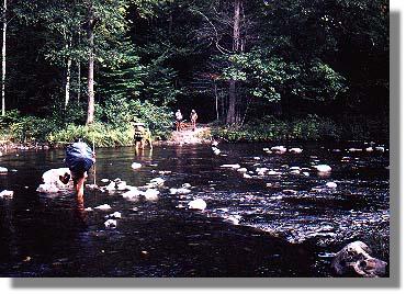 Fording the West Branch of the Pleasant