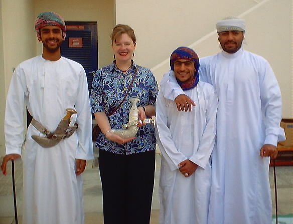 Karen with some of her students from Sultan Qaboos University (Fall 2001)