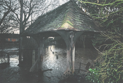 Picture of the flooded Lychgate.