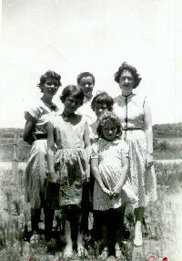 1954 - Back Row- Merle, Jack's Pat, Wanda- Middle Row Pat,Judy, Front -Mari